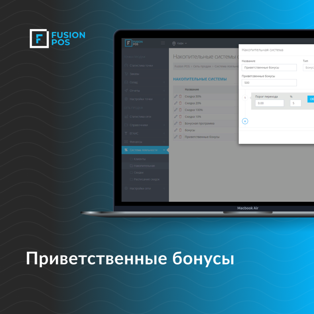 приветственные бонусы в fusionpos